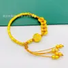 Pulseira Metade com Olho de Gato Banhado a Ouro Moeda dos Cinco Imperadores com Tassel de Cinco Vias Deus da Riqueza Palavras Auspiciosas Fornecimento Atacado