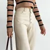 Ropa Transfronteriza Europea y Americana para Mujer 2025 Amazon Otoño e Invierno Pantalones de Cuero con Empalme de Cintura Alta Pantalones Casuales para Mujer Pantalones de Cuero