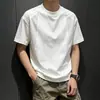 Camiseta de verano para hombre de manga corta, secado rápido, transpirable, seda helada, estilo americano, hombro normal, corte limpio, sensación fresca, fitness, camisa de media manga