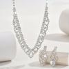 Collar de plata con diamantes de imitación de encaje europeo y americano, cadena de clavícula con temperamento de nicho, joyería ligera de lujo de alta gama a la moda.