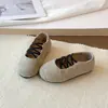 Zapatos Planos de Ballet para Niñas 2026, Zapatos Mary Jane, Nuevo Estilo Otoño, Con Cordones Suela Suave, Zapatos Pequeños de Cuero Retro Francés