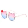 Nuevas Gafas de Sol Infantiles de Moda Ojo de Gato, Lindas Gafas de Sol con Lazo para Bebé Niña Anti-UV