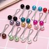 Broche de Perlas para Mujer Transfronterizo Joyería Moda Hebilla para Bufanda Pañuelo para la Cabeza Clip para el Cuello Broche de Perlas para Bufanda de Dama