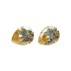 Joia de Moissanita Champagne Natural em Forma de Pera Gota d'Água 0,5-6Ct Quilates Pedra Solta Fabricante Atacado Moissanita Colorida
