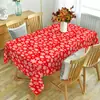 Amazon Cross Border Toalha de Mesa Floco de Neve Vermelho Branco Plástico Descartável Decoração de Festa de Natal Interna Externa Suprimentos