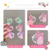Pegatinas de Mariposa de Malla Estilo Hada con Pedrería para Maquillaje de Escenario Infantil, Pegatinas de Perlas y Pedrería para la Frente con Adhesivo para Niñas