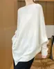 Manga Morcego 2025 Xale Redutor de Idade para Mulheres, Outono e Inverno Estilo Preguiçoso Ombro a Ombro Comprimento Médio Tricô Outerwear Suéter Tendência