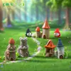 Paisagem em miniatura, castelo retrô criativo estilo europeu, decoração de jardinagem, enfeites DIY, acessórios para pendurar, decorações para terrário, pequenas figuras