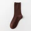 Calcetines de Algodón sin Costuras Bordados de Corazón para Mujer Otoño e Invierno Calcetines de Felpa Versátiles Calcetines Lindos para Mujer Calcetines de Caña Media Calcetines de Algodón para Otoño e Invierno