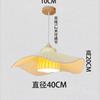 Lámpara de araña LED moderna simple tela de lino blanca lámpara tienda de hot pot amarilla redonda dormitorio lámpara de comedor chino