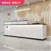 Mostrador de Caja Luminoso Personalizado Mostrador de Esquina Barra de Bar Oficina de Empresa Recepción Frontal Barbería Sala de Billar Recepción Pequeña