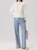 Especial Fuera de TemporadaCamisa de Manga Larga Sencilla y Versátil con Diseño de Corbata para Mujer, Otoño Elegante para el Trabajo, Top sin Planchar