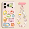 Funda de teléfono estilo japonés y coreano adecuada para Apple 17 Pro Max, iPhone 16 lindo, iPhone 15 transparente, iPhone 14 con diseño de pastel, funda hueca para iPhone 13