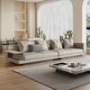 Fábrica de muebles Foshan, sofá de cuero, capa superior de piel de vaca, sala de estar, sofá Connery, simple, moderno, apartamento pequeño