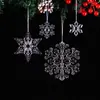 Fabricantes Personalizan Varios Estilos de Decoraciones de Copos de Nieve Navideños, Copos de Nieve de Acrílico de Cristal de Alta Transparencia Colgantes de Copo de Nieve para Árbol de Navidad