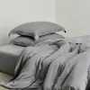 Conjunto de Cama de Quatro Peças Tencel 60S com Sensação de Gelo, Lençol Fresco e Sedoso, Capa de Edredom de Seda Gelada