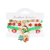 Ventas Directas de Fábrica Navidad Nueva Combinación Pulsera Transfronteriza Europea y Americana Versátil Papá Noel Pulsera de Arcilla Suave Set al por Mayor