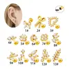 Nuevo Modelo de Henson Acero Inoxidable Puro Incrustado de Circonita Versión Extendida Rosca Interna Tornillo Perno para Cartílago de la Oreja Perno para Labio Joyería para Piercing