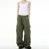 Pantalones de trabajo de diseño deconstruido retro americano para hombre y mujer, pantalones holgados casuales de pierna recta con pliegues y caída para primavera y otoño, modernos
