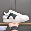2025 Nuevos Tenis Blancos Cómodos de Corte Bajo para Hombre con Bloques de Color, Cordones, Piel Genuina para Exteriores, Versátiles, Transpirables, Calzado Casual para Hombre