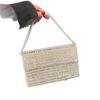 Bolso de Cuentas Hecho a Mano Transfronterizo para Mujer Nuevo Diseño Nicho Bolso Tejido Moda Verano Clutch de Perlas Bolso de Axila