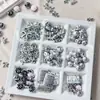 Accesorios de Metal de Alta Calidad Plateado Mate Cuentas con Agujero Recto Accesorios para el Cabello DIY Colgantes Cadena para Teléfono Materiales para Joyería