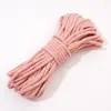 Corda de Poliéster-Algodão Monocromática 4mm Corda Trançada Artesanato DIY para Joias Pingente de Corda de Algodão Artesanato de Tecelagem Chaveiro 48 Cores