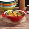 Tazón especial para hot pot picante, tazón grande con dos asas, tazón para fideos de arroz y fideos de caracol, tazón comercial para hot pot picante, vajilla de melamina, tazón para tienda de fideos