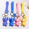 Llavero de Puntada de Alta Calidad Muñeca de Plástico Suave PVC Creativo Lilo y Stitch Colgante para Llave de Coche Regalo
