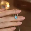 Collar de Corazón Marino de Plata de Ley S999 Fresco y Sencillo para Mujer, Cadena de Clavícula de Corazón de Lujo Ligero de Gama Alta de Moda de Nicho Venta al por Mayor