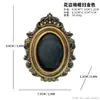 Ímã de Geladeira Moldura de Foto Oval Estilo Europeu Criativo DIY Tridimensional Oco Ímã Renda Retrô Moldura de Foto de Mesa