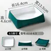 Kaiba Vajilla de Melamina Plato para Plato Caliente Buffet Plato de Guarnición Imitación Porcelana Plato para Brochetas Barbacoa Comercial Rectangular Apilable
