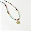 Collar de Piedra Natural Color Cobre Perla de Agua Dulce Cadena para Clavícula Simple de Gama Alta Nicho Retro Versátil Adorno para Mujeres