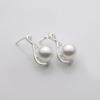 Estilo Europeo y Americano Original Joyería de Plata Forma de Gota Perla Pendientes Sencillos y Elegantes para Mujer Estilo Minimalista de Nicho
