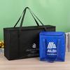Fabricantes mayoristas de bolsas de hielo frías para llevar de película plástica impermeable, bolsa de picnic gruesa, bolsa aislante de tela no tejida, logo impreso