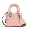 Bolsa Infantil Outono e Inverno Novo Estilo Pequena Estilo Cheiroso Bolsa de Mão Matelassada Bolsa Transversal com Alça Larga para Meninas Pai-Filho Bolsa com Letras para Batom