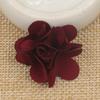 Venta directa de fábrica al por mayor de pequeñas flores de camelia de satén de 3 cm, accesorios de flores de tela hechos a mano