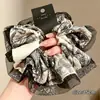 Goma para el pelo negra de lujo estilo coreano para mujer, de alta gama, extragrande, alta elasticidad, accesorio para el pelo, liga
