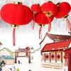 Farolillos Mini Rojos para Bodas, Colgantes Festivos para Balcones e Interiores, Colgantes de Farolillos Pequeños con Terciopelo para Bonsáis de Año Nuevo en Exteriores