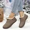 Botas de Neve Quentes de Algodão para Mulheres de Tamanho Grande para Outono e Inverno com Forro Espessado e Solado Antiderrapante para Mulheres de Meia-Idade e Idosas, Disponíveis para Atacado