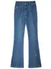 8193 pantalón micro de cintura alta para mujer, novedad de primavera, pantalones para mujer de mediana edad, 40 años, madre, 50, ajustados, de campana alta, jeans
