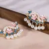 Romance Estilo Chino - ¡Pinza de Flor con Borla de Esmalte Azul! Pasador Lateral Hanfu, Accesorio para el Cabello de Estilo Antiguo, Herramienta para Peinar