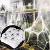Decoraciones de Telaraña de Araña para Halloween, Algodón de Araña, Montaje de Escena de Terror, Telaraña Blanca, Accesorios y Suministros de Arañas Pequeñas Realistas