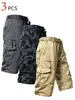 Pantalones Cortos Cargo Rectos de Verano para Hombre Cross-Border 2026, Elegantes Casuales Tácticos con Múltiples Bolsillos para Viajero, Venta al por Mayor