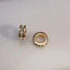 Pulseira de Contas Espaçadoras com Cravação de Diamantes em Aço Inoxidável com Espaçadores em Forma de Roda com Cravação de Diamantes Acessórios para Joias DIY Acessórios para Joias DIY Feitos à Mão