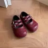 Zapatos Pequeños de Piel para Niñas 2026 Otoño Zapatos Mary Jane para Bebé Niña Zapatos de Una Sola Hebilla Bajos Zapatos de Princesa Elegantes para Niña con Velcro