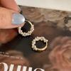 Aretes de Perla Rosa Sakura al Vapor Shijia con Cierre de Plata Esterlina 925 para Mujer Clips para Orejas Diseño de Nicho Aretes de Alta Gama
