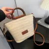 Encaje Tejido 2026 Primavera Nuevo Elegante Paja Moda Tendencia Simple Versátil Bolso de Hombro Cruzado