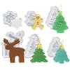Una variedad de moldes de silicona planos para velas de Navidad alce muñeco de nieve árbol de Navidad copo de nieve molde de resina pegamento transfronterizo