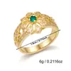 Anillo Geométrico de Flor Simple de Nicho de Nueva Moda Transfronterizo Europeo y Americano, Anillo Exquisito de Lujo Ligero Vintage de Gama Alta